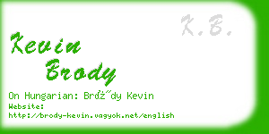 kevin brody business card